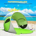 Costway tente de plage pop - up pliable automatique instantan�e 3 - 4 personnes anti uv avec 8 sardines ...
