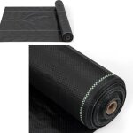 Costway toile de paillage 25m x 2m - contr�le des mauvaises herbes - tissu anti - uv 100g / m2 - avec ...