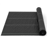 Costway toile de paillage 50m x 1m - contrle des mauvaises herbes - tissu anti - uv 100g / m2 - avec ...