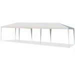 Costway tonnelle de jardin pliant 3 x 9 m tente de réception imperméable tube métal 8 cordes à vent et ... Costway tonnelle de jardin pliant 3 x 9 m tente de réception imperméable tube métal 8 cordes à vent et ...
