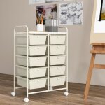 Costway tour de rangement à roulettes - 10 tiroirs amovibles 655 x 37 x 87 cm format a4 et et lettre ... Costway tour de rangement à roulettes - 10 tiroirs amovibles 655 x 37 x 87 cm format a4 et et lettre ...