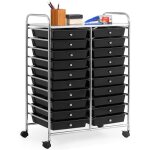 Costway tour de rangement à roulettes - 20 tiroirs amovibles 64 x 39 x 88 cm format a4 et lettre noir ... Costway tour de rangement à roulettes - 20 tiroirs amovibles 64 x 39 x 88 cm format a4 et lettre noir ...