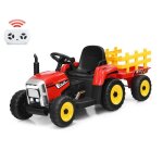 Costway tracteur electrique enfant 12v 3 vitesses - remorque et tlcommande 2. 4geclairage ledklaxonport ...