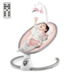 Costway transat bb balancelle lectrique 5 amplitudes de balanoire minuterie intelligente avec musique ...