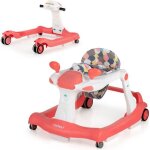 Costway trotteur bb pliable musical 2 en 1 hauteur et vitesse rglables effet sonore avec lumires ...