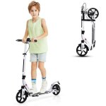 Costway trottinette enfant  2 roues pliable avec frein 3 hauteures aajustables fait en alliage daluminium ...