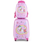 Costway valise enfant à roulettes 16?? + sac à dos 12?? ensemble de bagage enfants avec motif licorne ... Costway valise enfant à roulettes 16?? + sac à dos 12?? ensemble de bagage enfants avec motif licorne ...