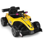 Costway voiture lectrique 12v7ah pour enfants 3 - 7 ans f1 racing 2  5 km / h tlcommande 2. 4g led ...