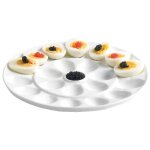 Assiette  oeufs - cosy & trendy - diamtre 26 cm - 21 empreintes - porcelaine blanche
