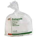 Cotons - cotopads rectangles 5x5cm - 500 pièces - blanc - hygiène corporelle - désinfection Cotons - cotopads rectangles 5x5cm - 500 pièces - blanc - hygiène corporelle - désinfection