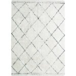 Cotton berbere tapis de salon - 120 x 170 cm - 100 % coton - ecru naturel - motif losange