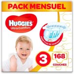 Huggies ultra comfort - couches bb unisexe x168 taille 3 - pack 1 mois