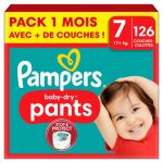 Couches - culottes - pampers - baby - dry - 12h de protection - ultra absorbantes - test�es dermatologiquement ...