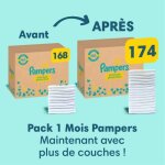 Couches pampers premium protection taille 4 - pack 1 mois