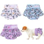 Couches réutilisables pour chien femelle - super absorbantes - design jupe - réglables - rose Couches réutilisables pour chien femelle - super absorbantes - design jupe - réglables - rose