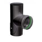 Coude t 90 - joncoux - avec trappe de visite - mail 0. 7mm - noir - 80