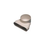 Coude mixte - aldes - minigaine - 60x200 mm - pvc - conduit rigide vmc diam�tre 125 mm