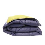 Couette bicolore violet / anis - 240 x 260 - l�g�re - mortreux