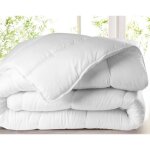 Couette blanche - anti - acariens - 140x200 cm - 1 place - fabriqu�e en europe
