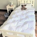 Couette - castex couettes naturelles - enfant bio 100x140 - duvet de canard - blanc - tempre