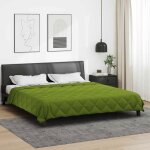 Couette d�t� - vidaxl - simple - vert - 240 x 260 cm - microfibre (100% polyester)