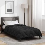 Couette dhiver vidaxl 200 x 140 cm microfibre noire matelass�e - oeko?tex