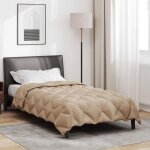 Couette dhiver - vidaxl - duvet taupe 200 x 135 cm - microfibre - garnissage polyester - certifi�e oeko ...