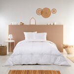 Couette duvet naturelle �t� l�g�re 260x240cm - 90% duvet de canard - enveloppe 100% percale de coton ...