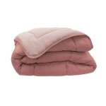 Couette enfant bicolore rose blush 75x120 cm