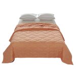 Couette �t� coton lav� imprim� king size respirante matelass�e lavable toutes saisons