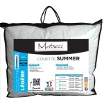 Couette extra l�g�re blanche - 1 personne 140x200 - sp�cial et� - mortreux