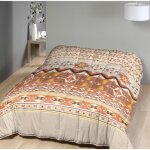 Couette imprim�e ethnic - 1 ou 2 personnes - mi saison - mortreux