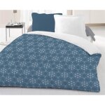 Couette imprim�e geometrique / uni blanc - personne - mi saison - mortreux