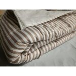 Couette imprim�e / non tiss� - mortreux - 140 x 200 - l�g�re - synth�tique - beige