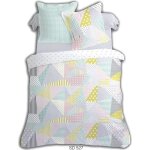 Couette l�g�re imprim�e / non tiss� blanc - 1 ou 2 personnes 200 x 200 - mortreux