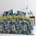 Couette imprime toukan / uni vert clair - 1 personne - mi saison - mortreux - polyester - synthtique ...