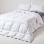 Couette lgre t 220x260 cm - plumes et duvet d?oie - naturelle et respirante - homescapes