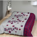 Couette l�g�re imprim�e / non tiss� blanc - 1 personne 140 x 200 - sp�cial �t� - mortreux