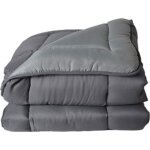 Couette chaude microfibre bicolore 400 gr / m2 gris perle 240x220 cm Couette chaude microfibre bicolore 400 gr / m2 gris perle 240x220 cm