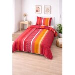 Couette - mortreux - jasper rouge - l�g�re - 200 x 200 cm - 200 g / m�