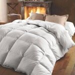 Couette naturelle en plume 360g / m - 220x240 cm ? chaude et respirante ? lavable - fabrication franaise ...