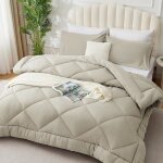 Couette temp�r�e 300gsm en microfibre �dredon lit 2 personnes 240x260 cm pour lit 160x200 / 180x200 / ...