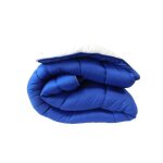 Couette temp�r�e bicolore bleu limoge / gris perle - 2 personnes 220x240 - mi saison - mortreux