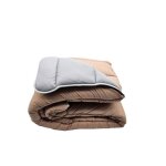 Couette ultra chaude gris anthracite / sable - 1 personne 140 x 200 - sp�cial hiver - mortreux