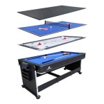 Cougar all - in - one 4 - in - 1 table multi jeux en noir table de jeu multi - fonctions table de billard ...