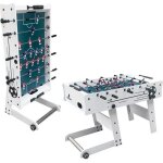 Cougar table de babyfoot scorpion kick ts blanc jeu de football de table pliable int�rieur adulte & enfant ...