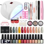 Couleur 36w nail kit2 kit de manucure professionnel vernis  ongles gel avec base de lampe led couche ...