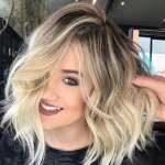 Couleurs mix naturel or d�grad� court cheveux boucl�s perruque synth�tique femmes pleine perruques or ...