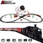 Couleur train classique noir jeu de train �lectrique de no�l pour enfants ensemble de jouets voiture ...