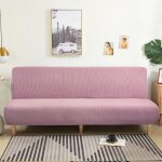 Couleur unie sans accoudoirs housse de canap� 3 places 190 - 210cm lit de canap� pliable housse canap� ...